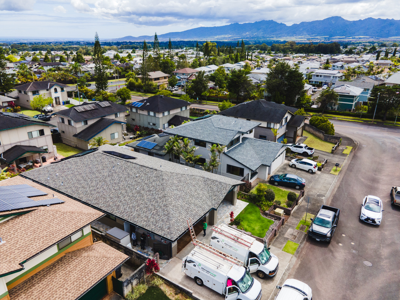 Installation crew at work